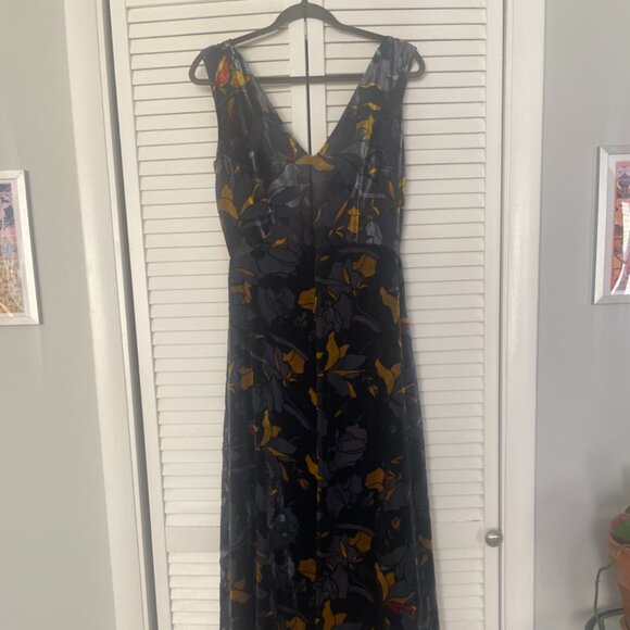 French Connection Aventine Velvet Maxi Dress Size 4 - Picture 5 of 8